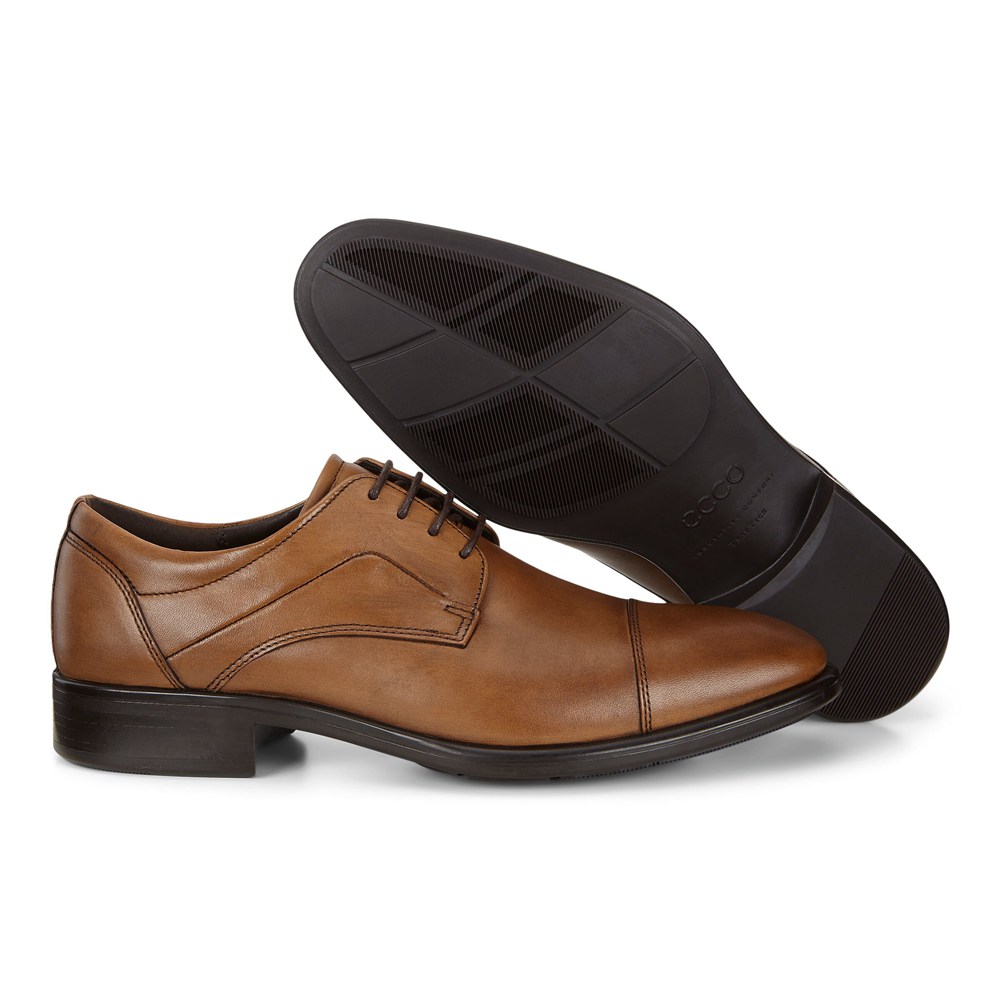 ECCO Mens Derby Shoe Brown - Citytray - ITW-163802